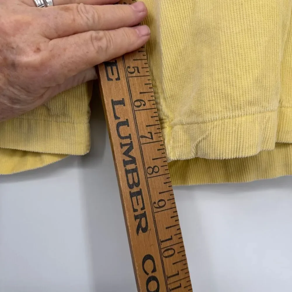 Outerknown Seventyseven Cord Utility Shorts Yellow Organic Cotton Men’s 36